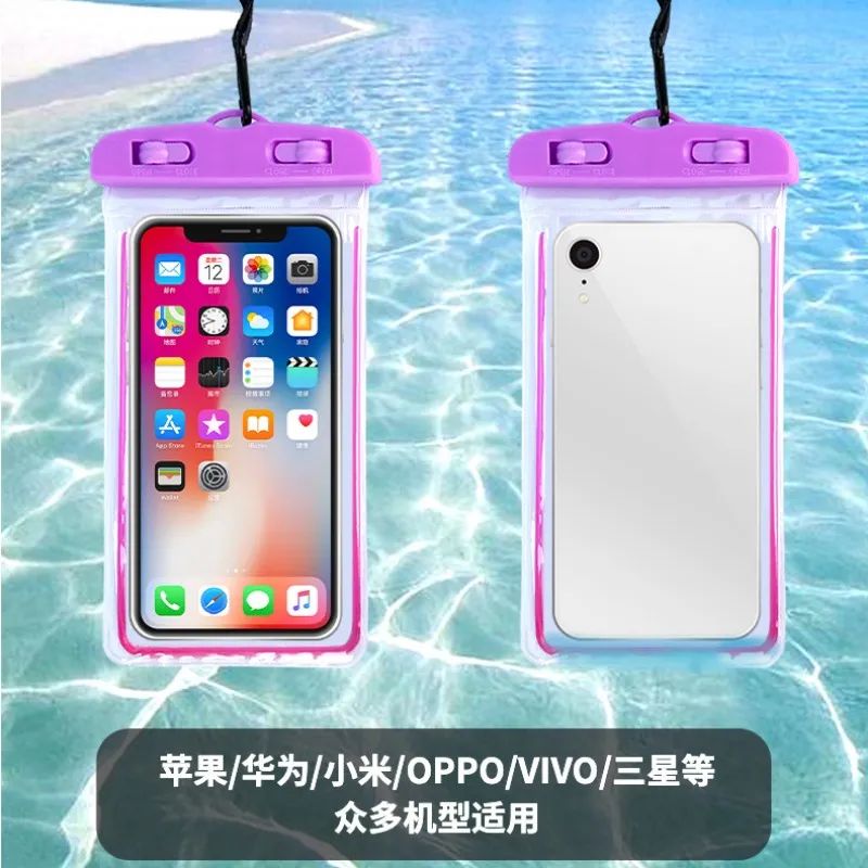 Universal Mobile Phone Transparent Waterproof Bag Three-Layer Sealed Drifting Beach Fishing Underwater 6 inch Swimming Dry Bag