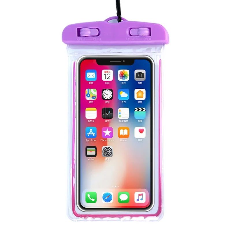 Universal Mobile Phone Transparent Waterproof Bag Three-Layer Sealed Drifting Beach Fishing Underwater 6 inch Swimming Dry Bag