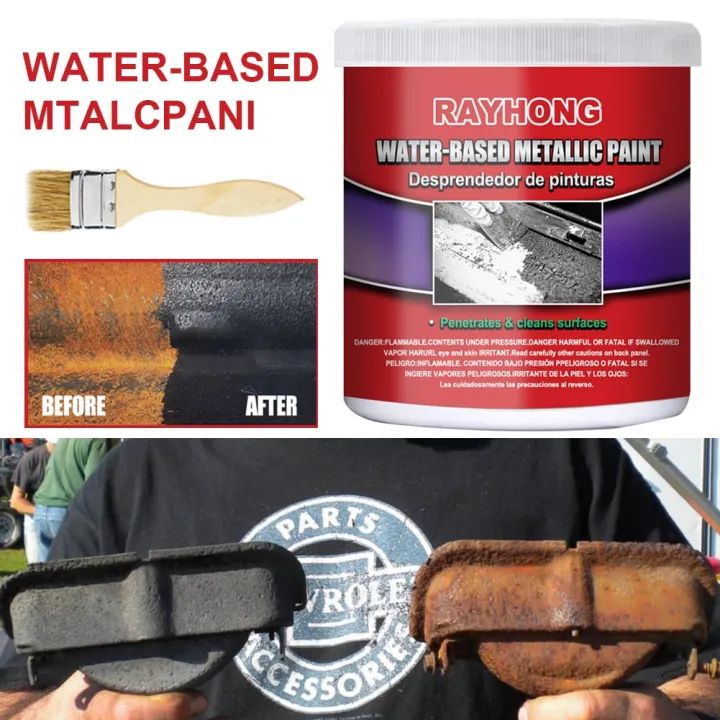 Water Based Metal Rust Remover Metallic Paint Rust Conversion Agent Rust Converter With Brush
