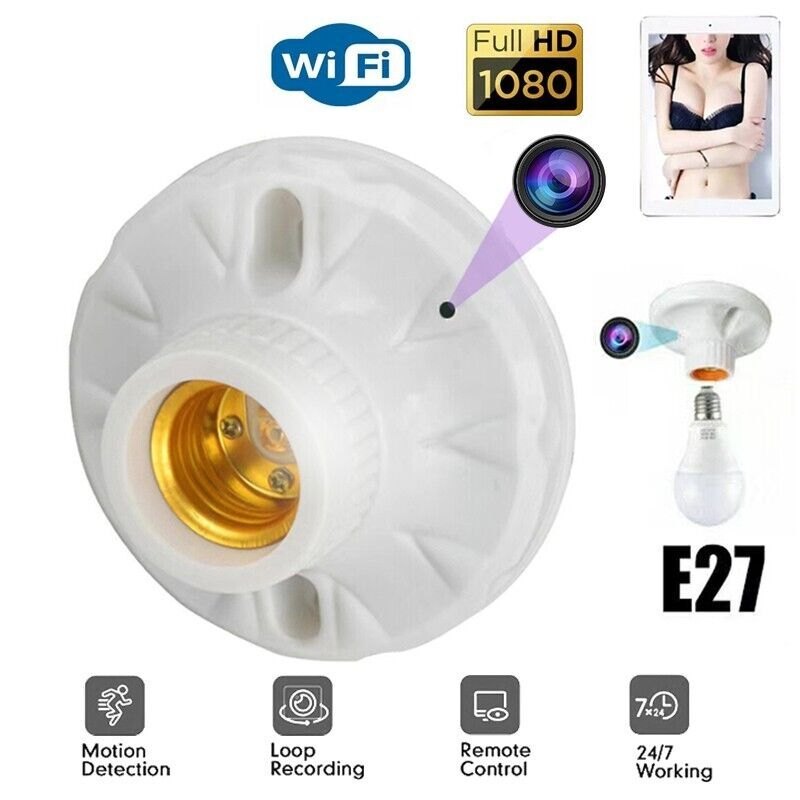 HD WIFI Light Bulb Holder Base Camera