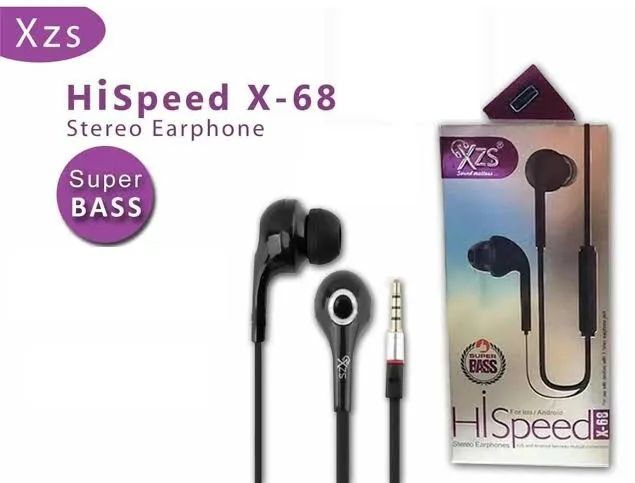 XZS X68 HI SPEED STEREO EARPHONES HANDSFREE SUPER BEST QUALITY